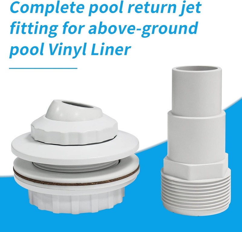 Swimming Pool Return Jet Fitting Complete Adapter Gasket Replacement gallery