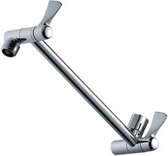 11″ Solid Brass Shower Head Extension Arm with Lock Joints Adjustable Height