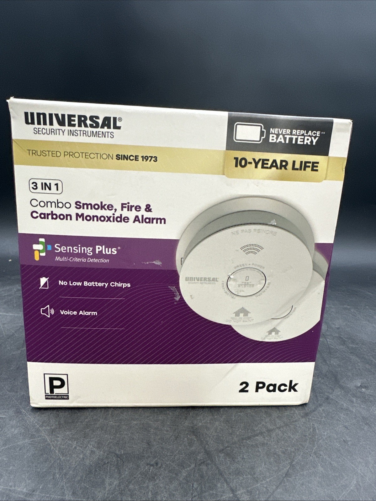 USI 2-Pack 10-Year Battery Combination Smoke and Carbon Monoxide Detector. New gallery