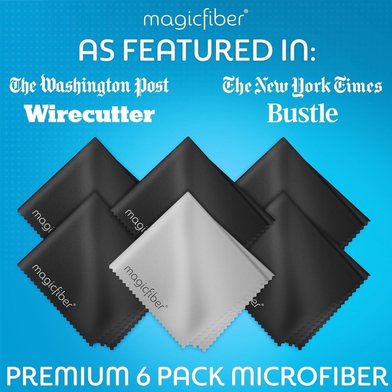 Magicfiber Microfiber Cleaning Cloth, 6 Pack - Premium Cloth for Glasses, Lens.. gallery