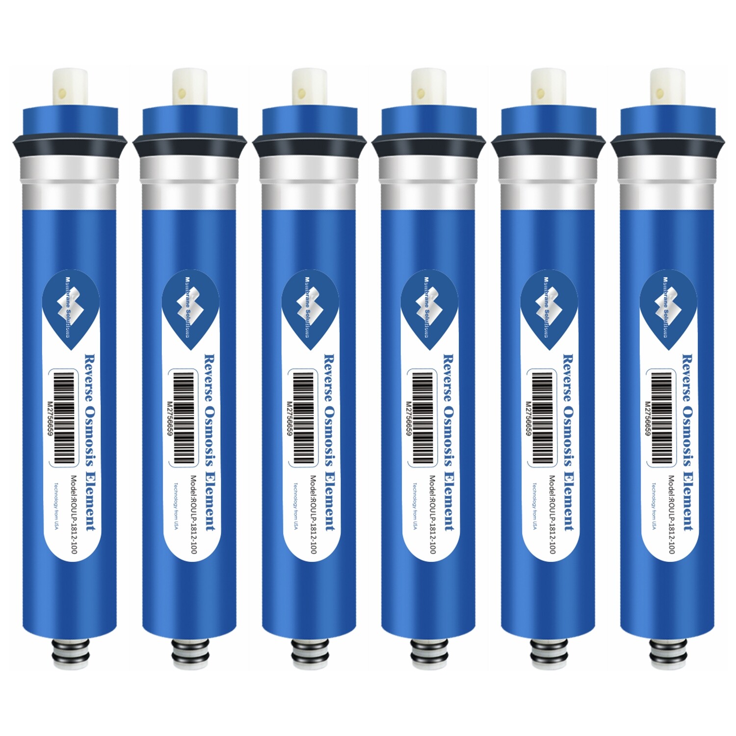 6 Pack 50/75/100 GPD RO Membrane Reverse Osmosis System Water Filter Replacement gallery