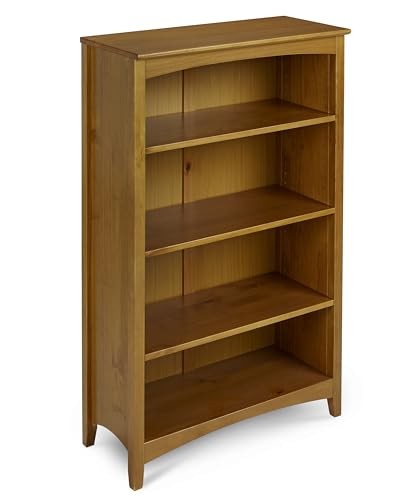 Shaker Style 4 Shelf Bookcase / Solid Wood / High / Adjustable 48" Brown gallery