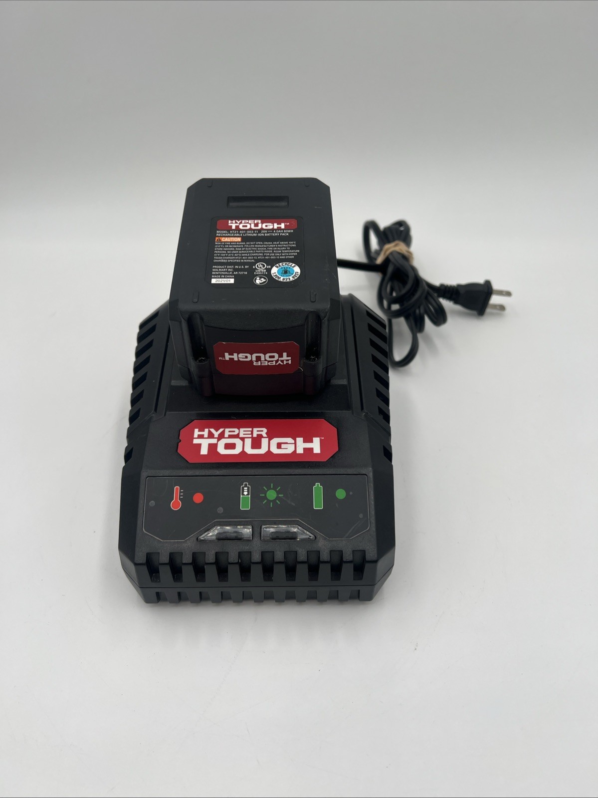 Hyper Tough 20V Volt Lithium-Ion Battery Charger HT21-401-003-12 & 20V BATTERY gallery