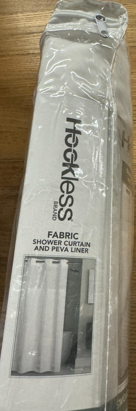 Hookless Shower Curtain 71" X 74" w/ Peva Liner & Built in Rings Snap On NEW gallery