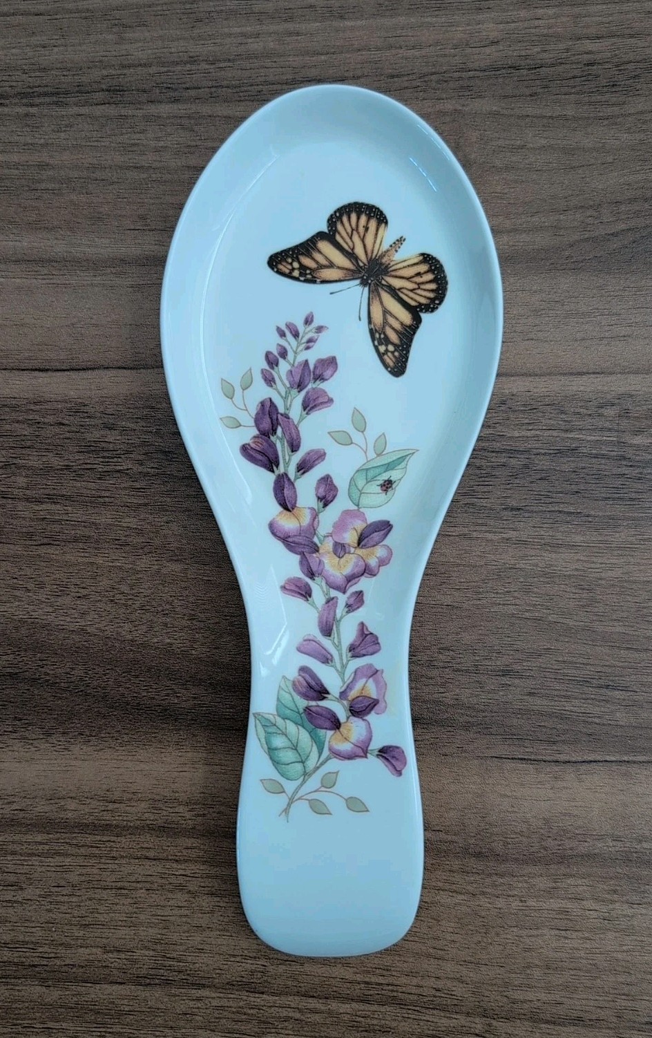 Lenox Butterfly Meadow Spoon Rest 10" Porcelain Florals Kitchen Decor 🦋 PRETTY gallery