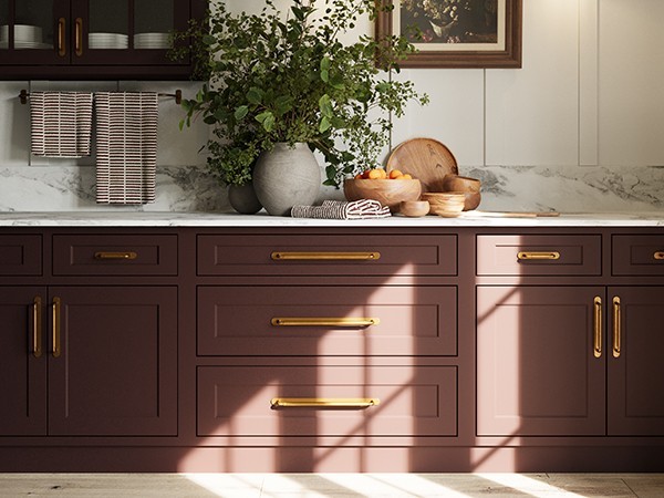 3.78" CC Okus Kitchen Cabinet Pull Handle With Back Plate In Brushed Satin Brass gallery