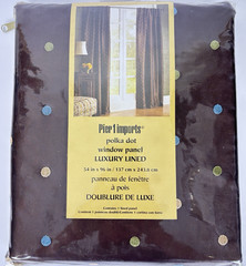 Pier 1 Imports Polka Dot Window Panel Curtain 54″ x 96″ Lined Brand New