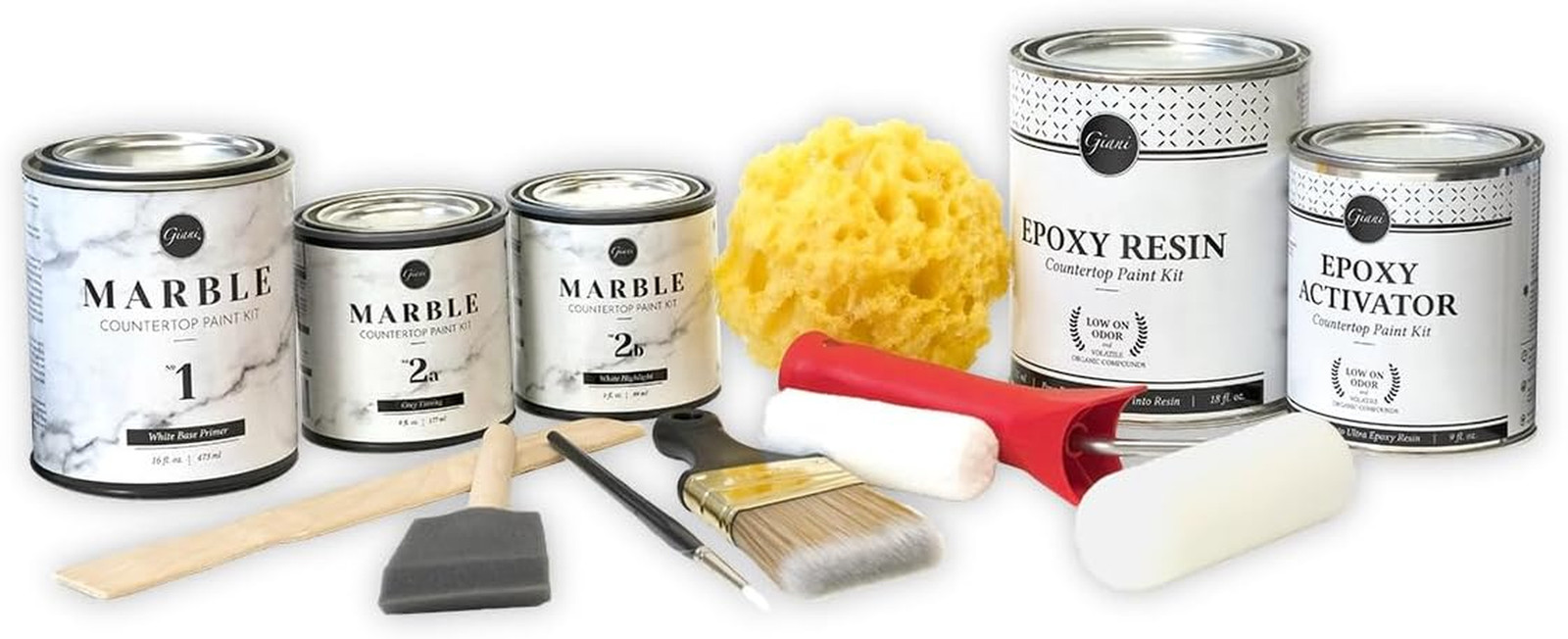 White Marble Epoxy Countertop Small Project Kit gallery