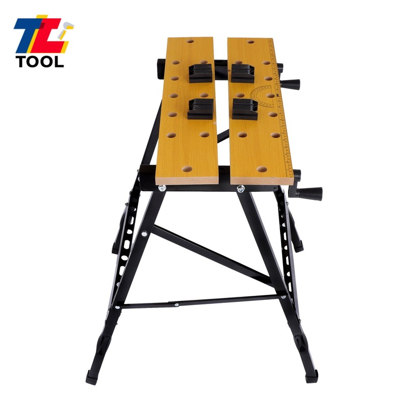 220Lb Multi Purpose Folding Portable Workbench W/ Measuring Ruler And Protractor gallery