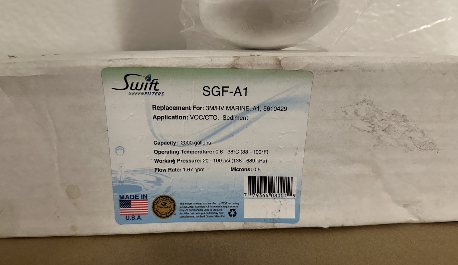 Replacement for 3M A1 Filter Swift GreenFilters SGF- A1 Pack Of One Filter New gallery