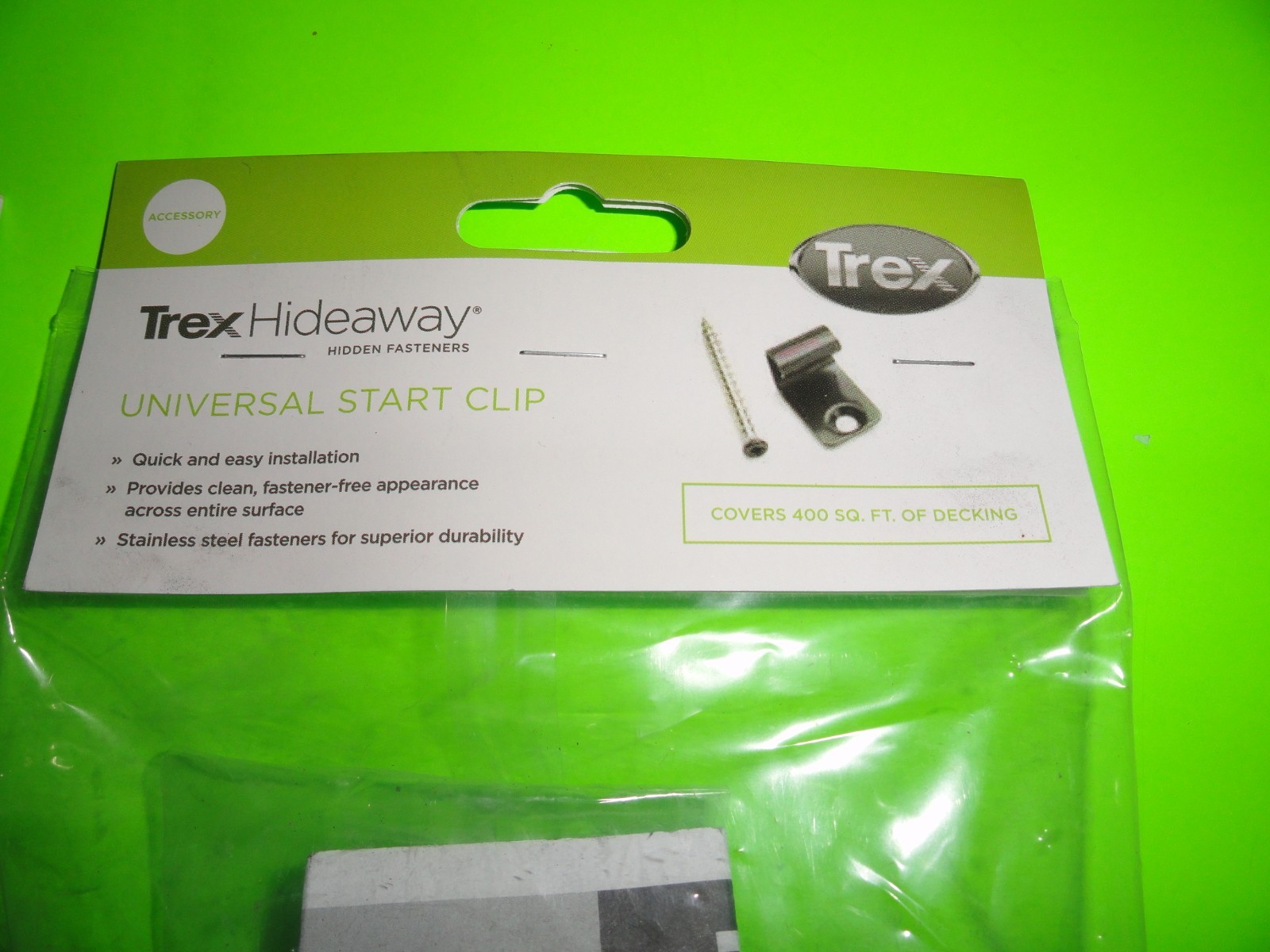 (2x)- Trex Hideaway Universal Starter Clip 36 pc 400 Sq Ft Kits UNIVSTARTCLIP01 gallery