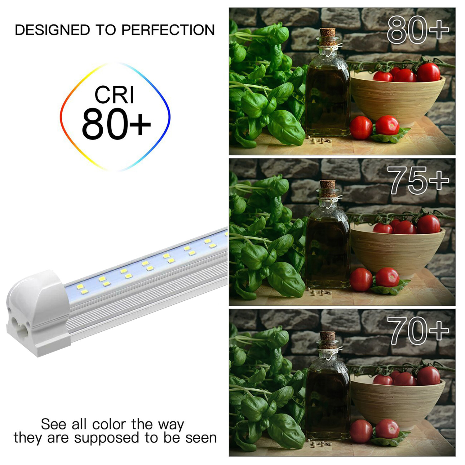 10-100 PACK LED INTEGRATED 4FT T8 Tube Light Bulbs 36W 6500K Double Line CLEAR gallery