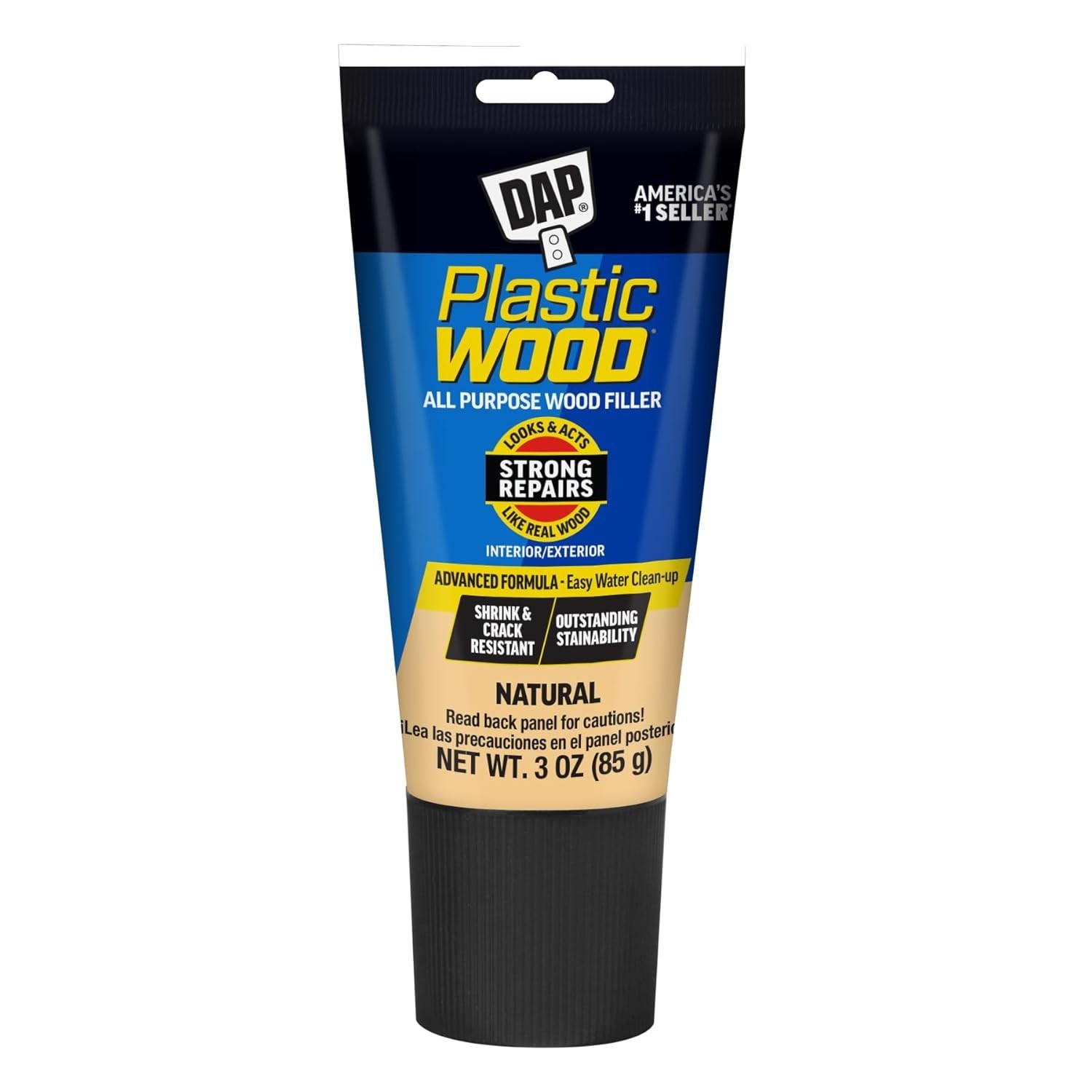 DAP Plastic Wood All Purpose Latex Wood Filler, Natural, 3 Oz gallery