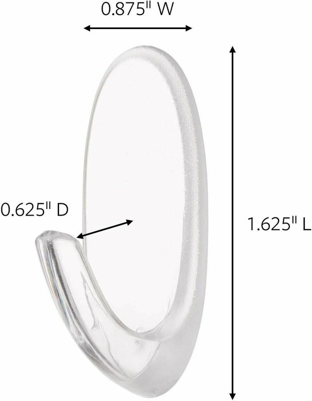 2 Packs 3M Command 6 Medium Clear Hooks & 12 Adhesive Strips Per Pack Max 2 lb gallery