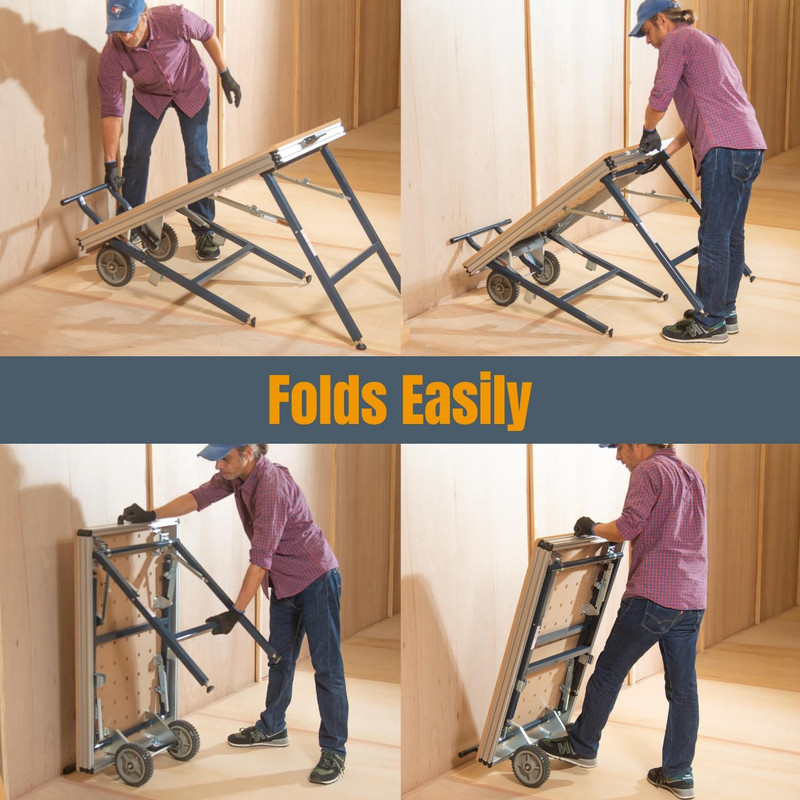 Multi-Functional Portable Workbench with Wheels for DIY Projects gallery