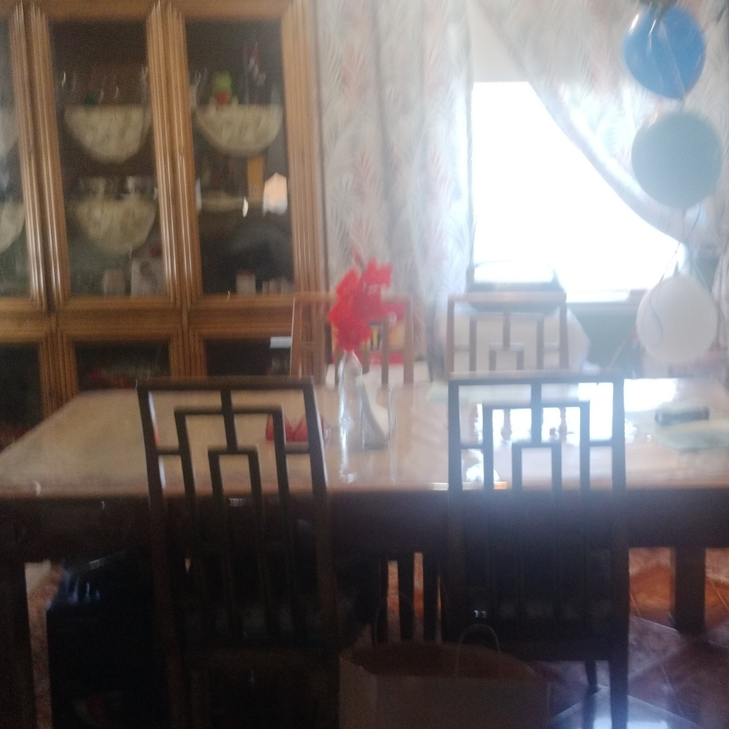 5-Piece Rectangular Dining Table Set 60x36 Brown/Black Wood/Metal Geometric gallery