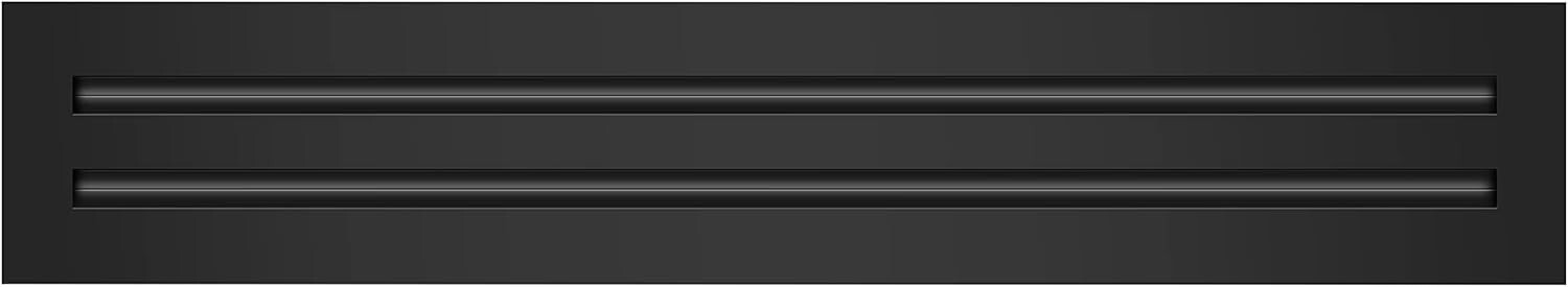 22x4 Modern AC Vent Cover - Decorative Black Air Vent - Standard Linear Slot Dif gallery