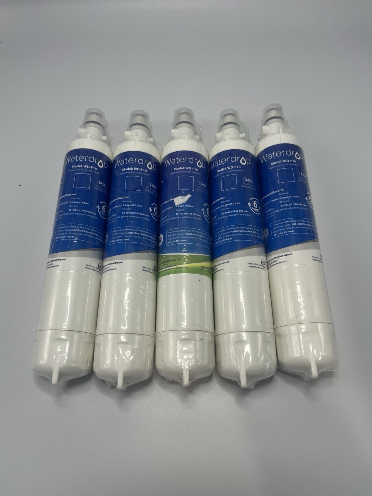 Waterdrop Refrigerator Water Filters WD-F19, Replacement For GE RPWF Lot Of 5 gallery