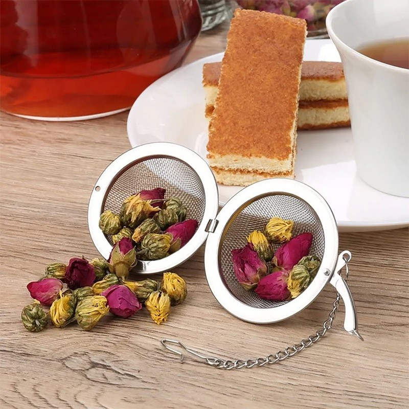 2 Pack Tea Ball Strainer – Stainless Steel Mesh Infuser for Loose Leaf Tea & Her gallery