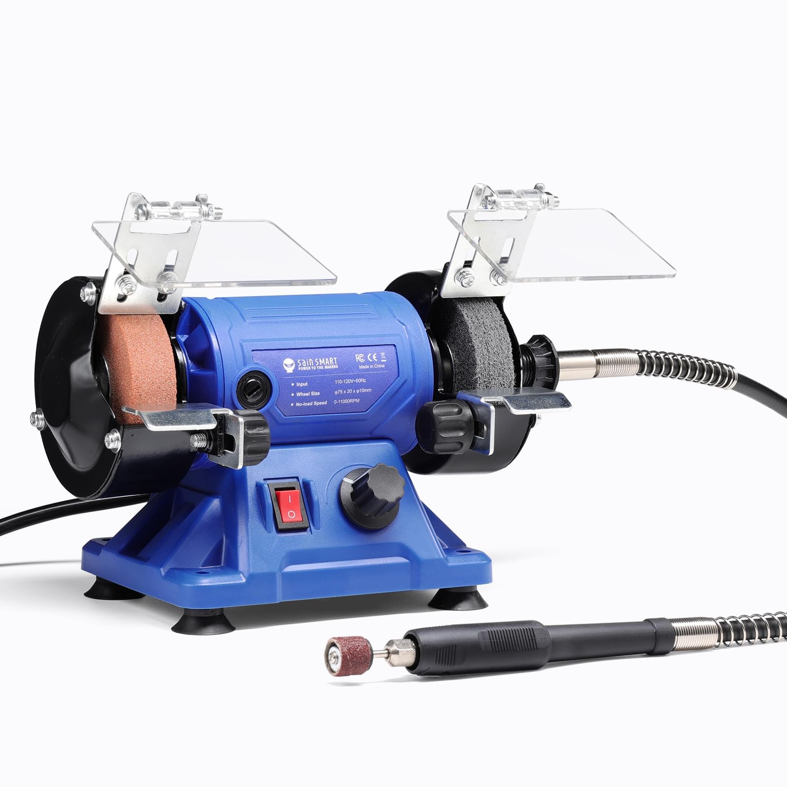 Mini Bench Grinder and Polisher, 3-inch Table Grinder with Variable Speed, Je... gallery
