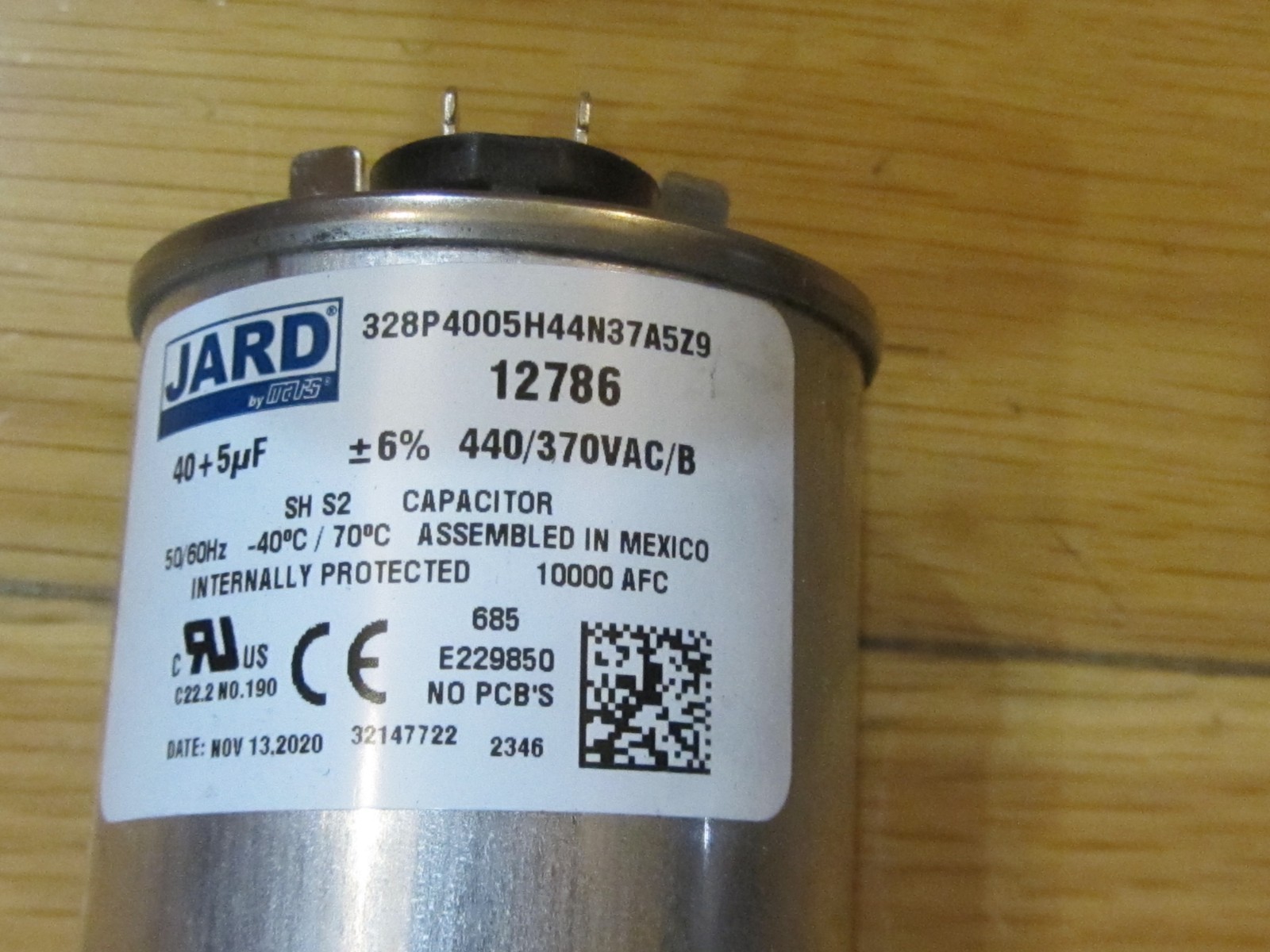 40+5 uf MFD 440 370 VAC Dual Run Capacitor for MARS JARD 12786! NEW IN BOX-COOL! gallery