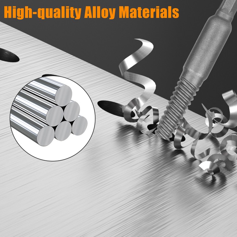 12Pcs Stud Screw Extractor Remover 1/4 Inch Hex Shank Damaged Bolt Easy Out Sets gallery