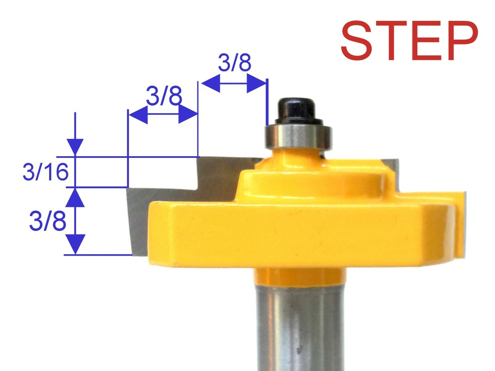 1 PC 1/2" SH Picture Frame Stepped Rabbet Molding Router Bit S gallery