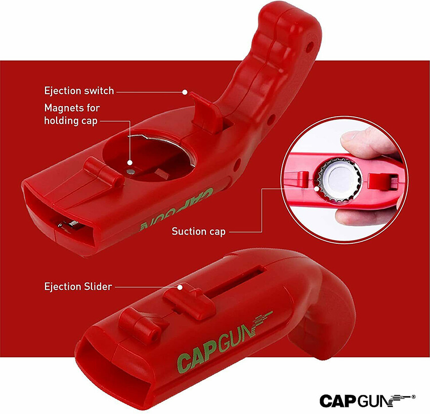 Beer Cap Gun Funny Launcher Shooter Bottle Opener Creative Drinking Game Family gallery