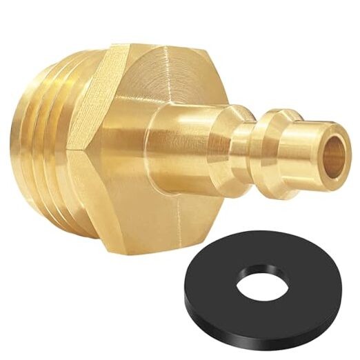 RV Blowout Plug for Winterization, Brass Air Compressor Quick Connect 1 pc gallery