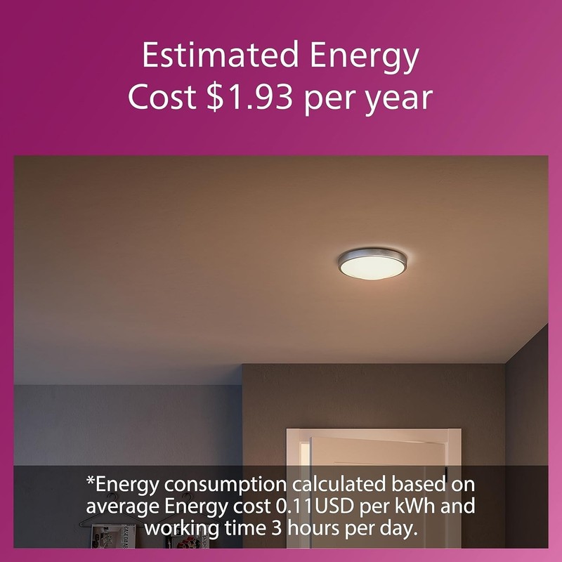Philips LED 11" Flush Mount Ceiling Light 16W, 2700-5000K Dimmable - Silver™ gallery