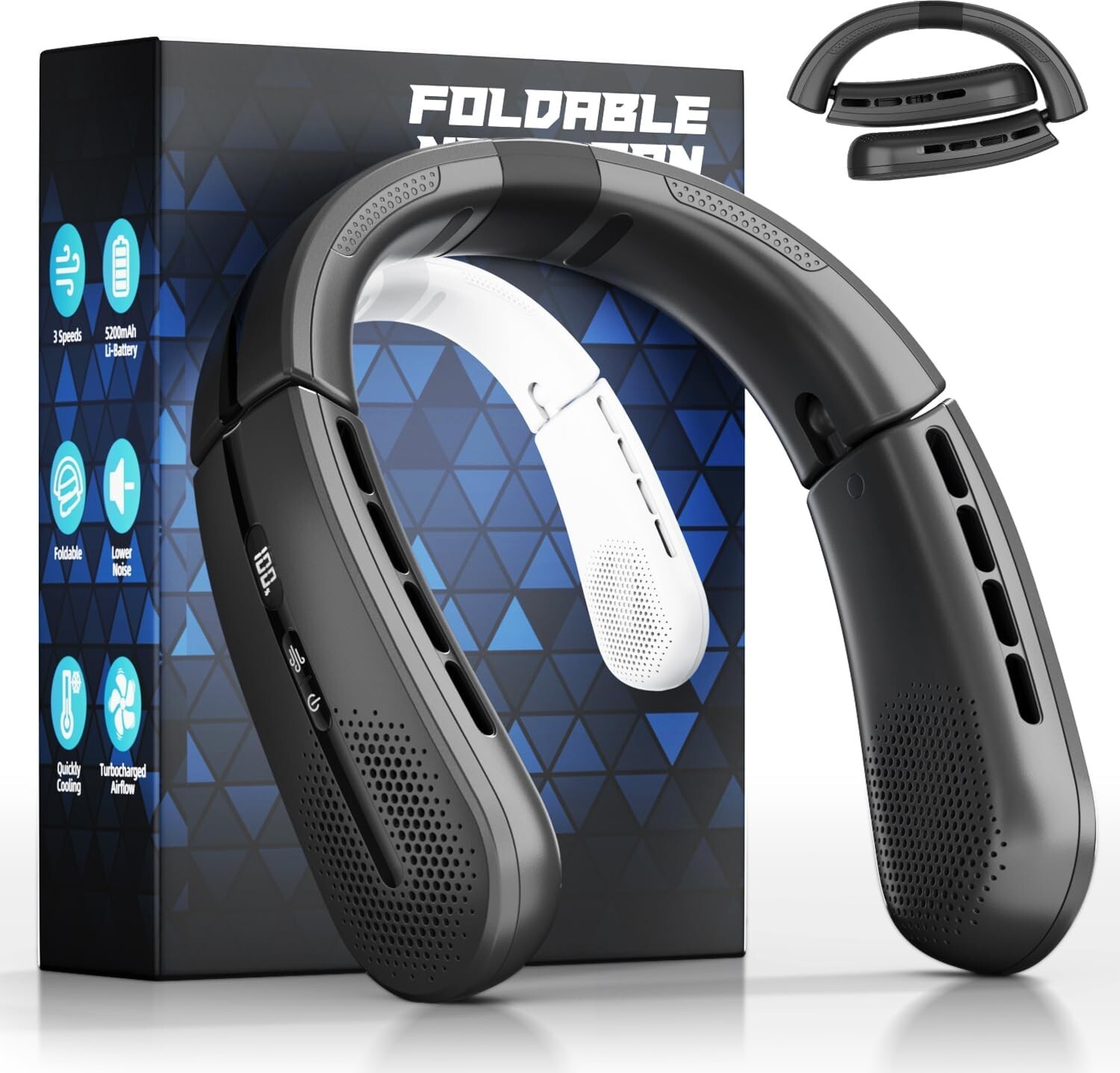 Chillgo Bladeless Neck Fan - 5200Mah Personal Portable Fan - Neck Air Conditione gallery