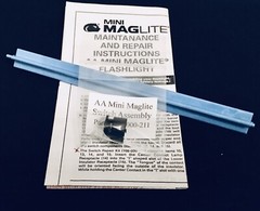Authentic “AA” Mini Maglite Switch Assembly #108-000-211. w/ Installation Tool