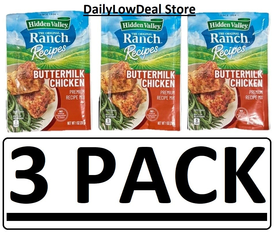 3 PACK - Hidden Valley Ranch Buttermilk Chicken Seasoning 1 oz (Total 3 oz) gallery