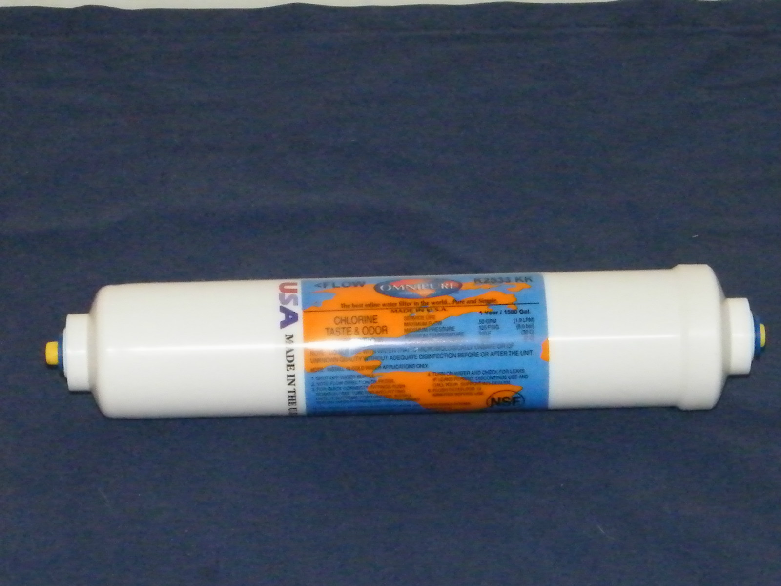 OmniPure Inline filter CTO Chlorine Taste Odor K2533KK 10" x 3/8" Quick Release gallery
