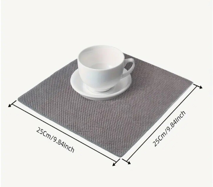 Dark Grey Super Absorbant Waffle Weave Kitchen Dish Cloths Dish Towels Set Of 5 gallery