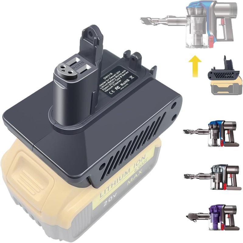 for Dyson Type B Battery Adapter for Dewalt 20V Battery to DC31 DC35 Vacuum gallery