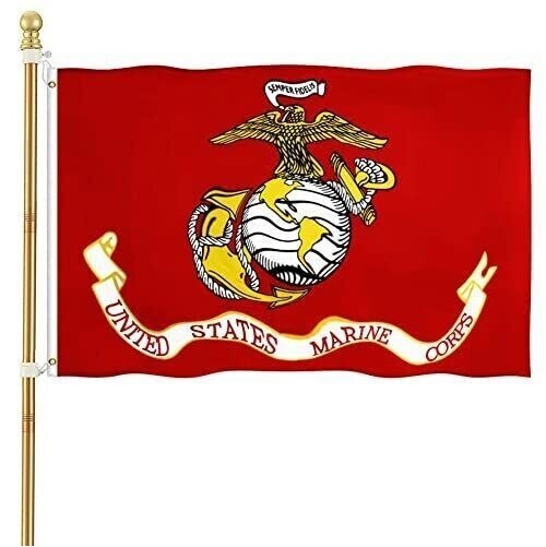 3X5 USMC UNITED STATE MARINE CORPS FLAG SEMPER FI FIDELIS 2 GROMMETS LICENSED gallery