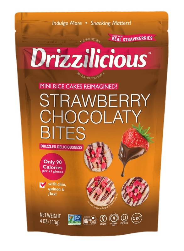 Drizzilicious Strawberry Chocolatey Mini Rice Cakes Bites Gluten Free Snacks 4pk gallery