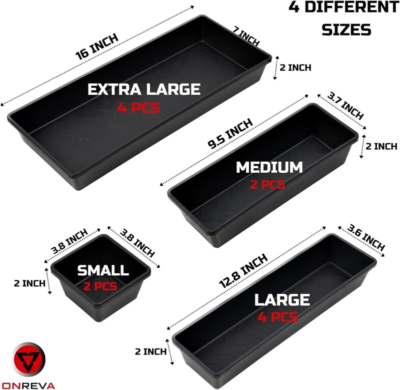 Tool Box Organizer tray set Storage Bins Rolling Toolbox Cabinet Drawer Dividers gallery