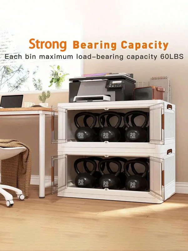 New Stackable Storage Bins With Lids Doors Foldable 2/3/5 Layers Free Shipping gallery