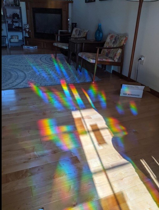 Diffraction Grating Film - Window Suncatcher and Rainbow Maker -18" x 24" gallery