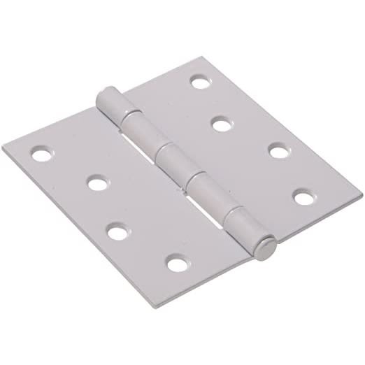 Hillman Square Corner Door Hinge White (4")