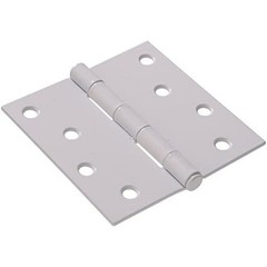 Hillman Square Corner Door Hinge White (4″)