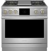 Monogram Pro 36" Dual Fuel Range with 4 Burners and Griddle - ZDP364NDTSS gallery