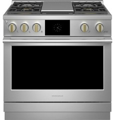 Monogram Pro 36″ Dual Fuel Range with 4 Burners and Griddle – ZDP364NDTSS