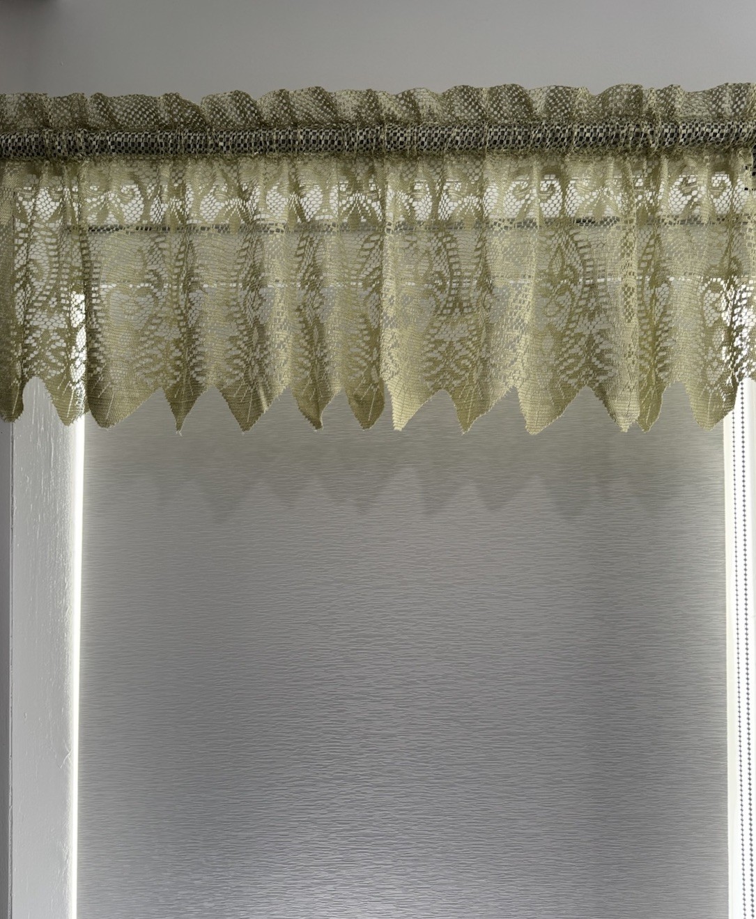 laura ashley Lace window valance Set Of 2 Colors Sage gallery