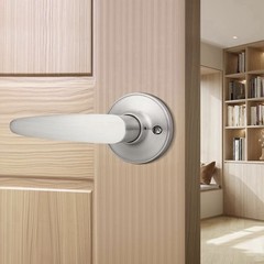 6-Pack Single Door Hardware Dummy Lever Door Handles for Closets Satin Nickel