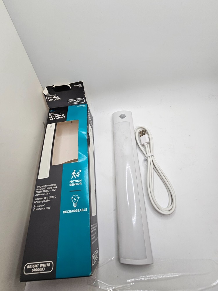 Portable LED Task Light 9" 1009 569 722 Rechargeable Bright White 4000K