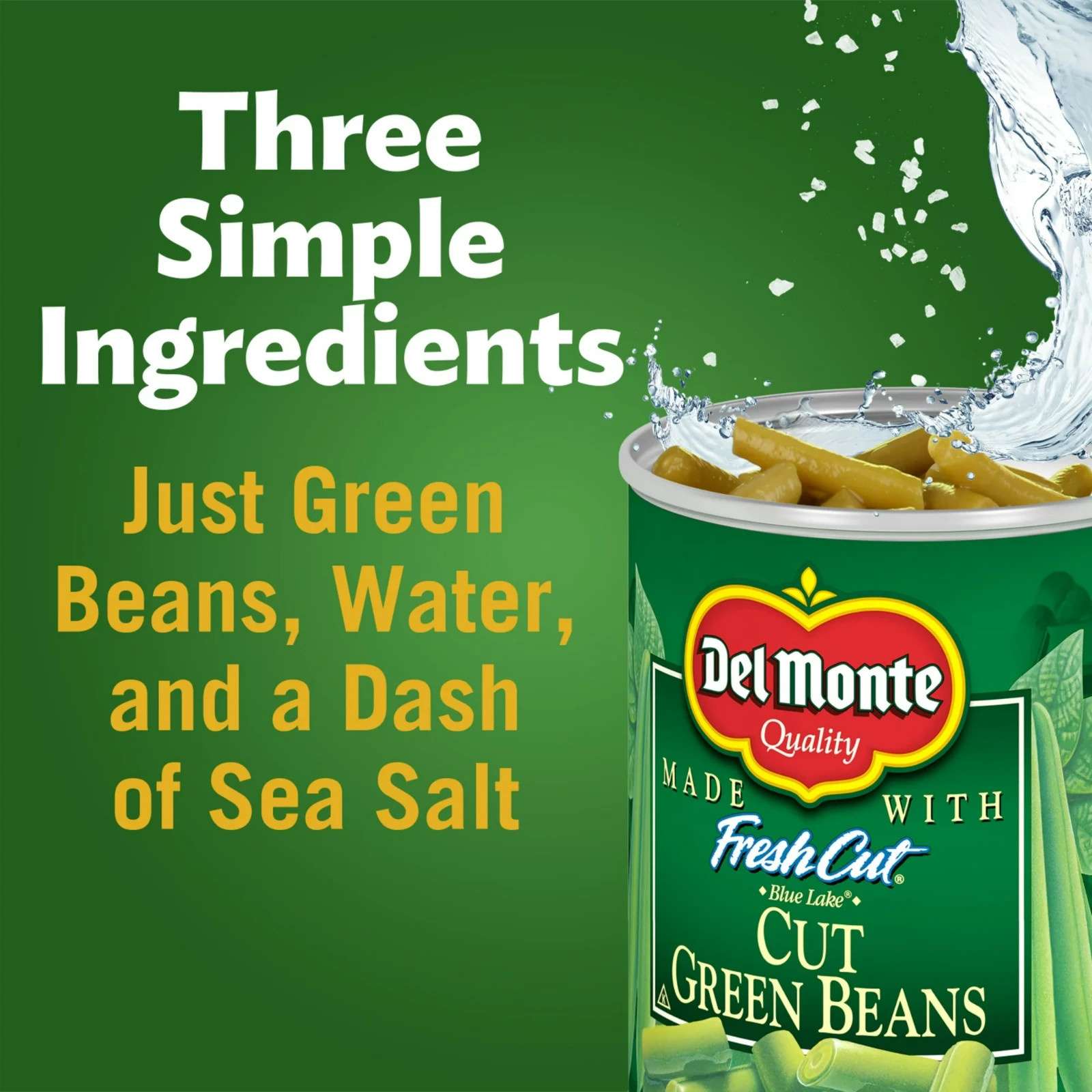 Del Monte Fresh Cut Green Beans, Canned Vegetables, 14.5 oz Can (Pack of 4) gallery