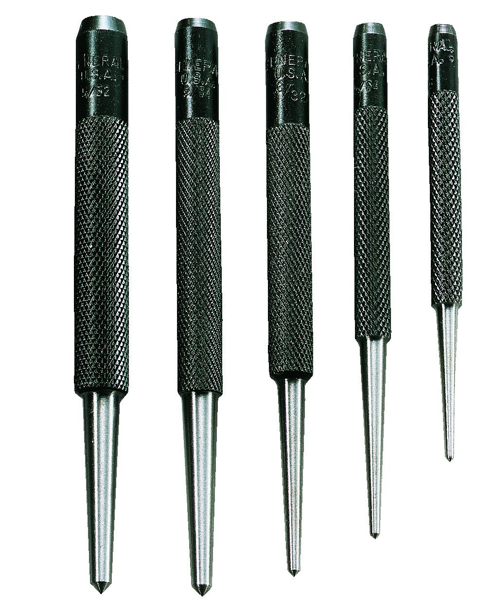 General Tools SPC74 Round Shank Center Punches, Set of 5 from 1/16 in to 5/32 in gallery